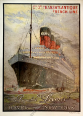 CGT - French Line : Paquebot "Paris", Havre, New York