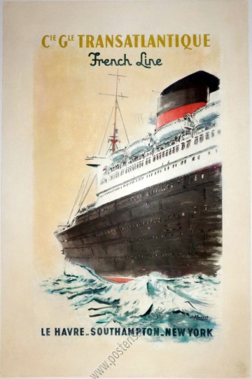 French Line Le Havre Southampton New York
