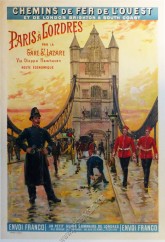 Chemins de fer de l'Ouest : Paris à Londres par la Gare Saint Lazare