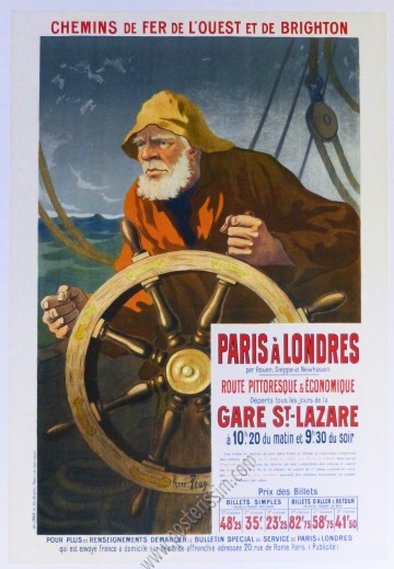 Chemins de fer de l'Ouest : Paris à Londres par la Gare Saint Lazare