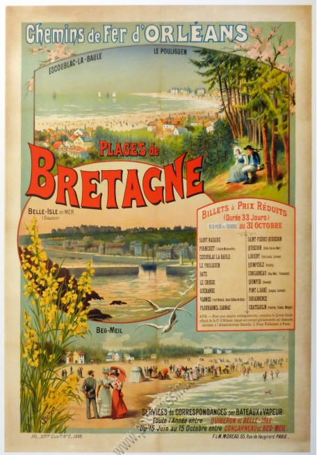 Chemin de fer d'Orléans : Plages de Bretagne